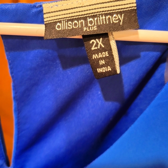 Royal blue A line dress - Picture 3 of 3